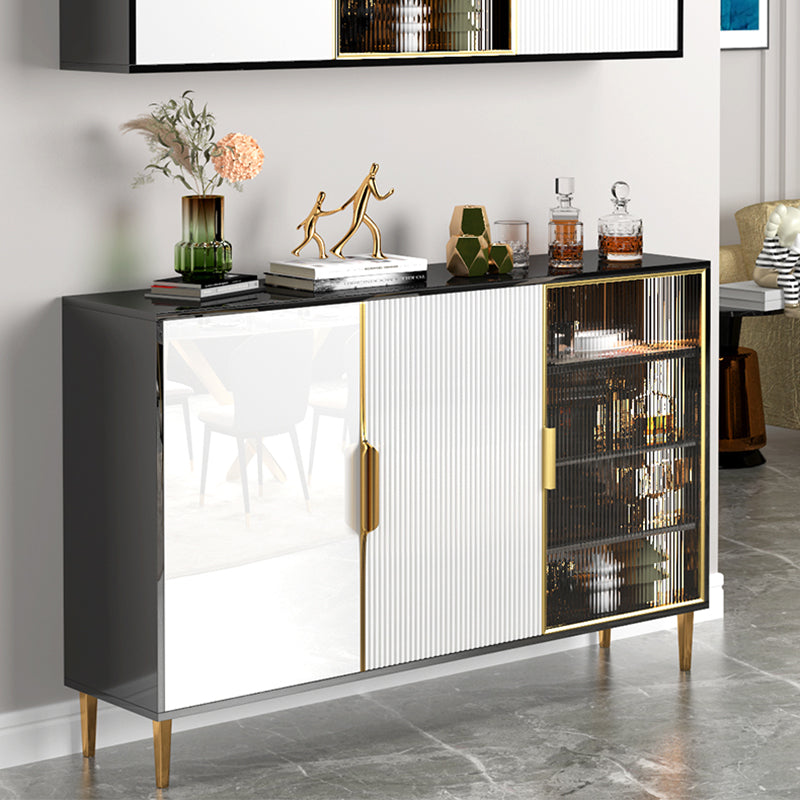 Contemporary Stone Sideboard Dining Room Adjustable Shelves Sideboard Clearhalo 'buffet_sideboard' 'Buffets & Sideboards' 'furn' 'furn_buffet_sideboard' 'Furniture' 'furniture_buffet_sideboard' 'Kitchen & Dining Furniture' 4983225