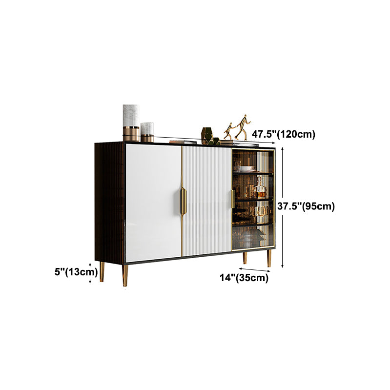 Contemporary Stone Sideboard Dining Room Adjustable Shelves Sideboard Clearhalo 'buffet_sideboard' 'Buffets & Sideboards' 'furn' 'furn_buffet_sideboard' 'Furniture' 'furniture_buffet_sideboard' 'Kitchen & Dining Furniture' 4983233
