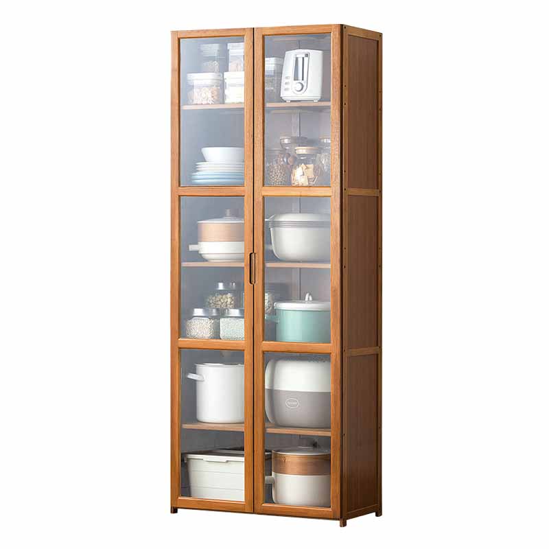 Modern Solid Wood Sideboard Table 30-inch Sideboard in Brown Clearhalo 'buffet_sideboard' 'Buffets & Sideboards' 'furn' 'furn_buffet_sideboard' 'Furniture' 'furniture_buffet_sideboard' 'Kitchen & Dining Furniture' 4983244