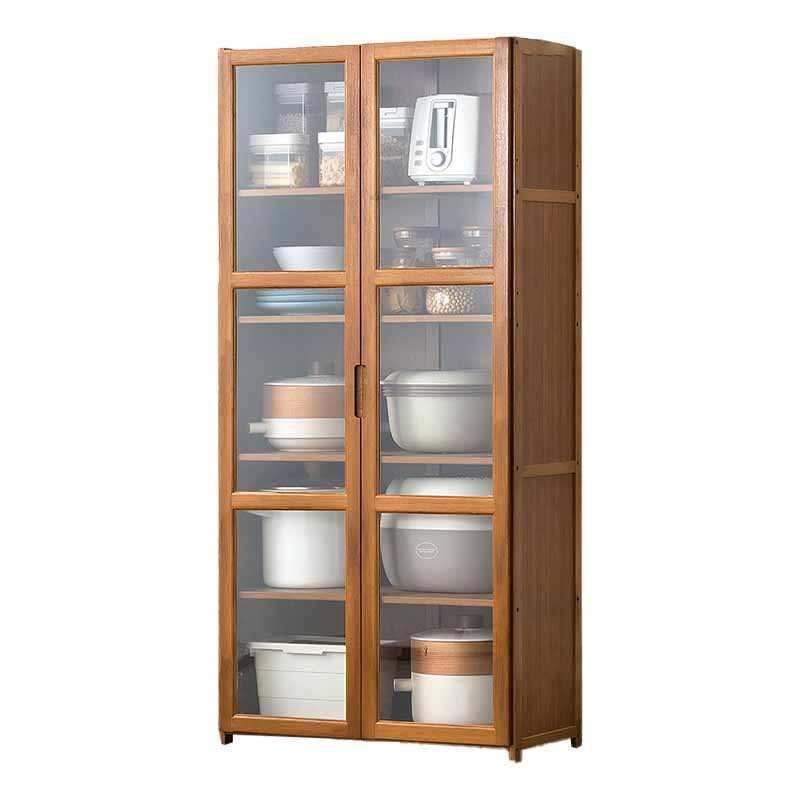 Modern Solid Wood Sideboard Table 30-inch Sideboard in Brown 23.6"L x 11.8"W x 50"H Clearhalo 'buffet_sideboard' 'Buffets & Sideboards' 'furn' 'furn_buffet_sideboard' 'Furniture' 'furniture_buffet_sideboard' 'Kitchen & Dining Furniture' 4983247