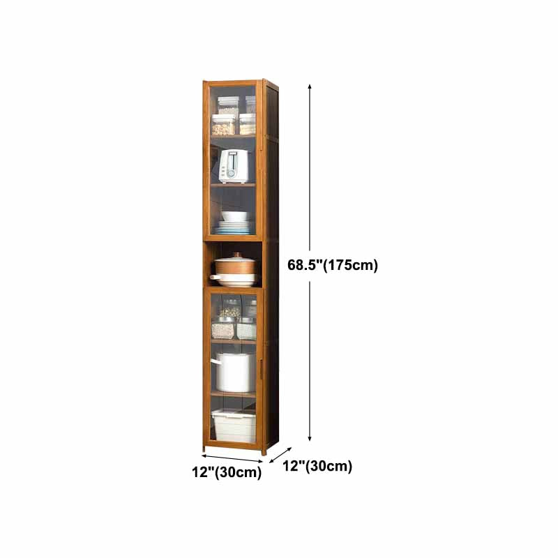 Modern Solid Wood Sideboard Table 30-inch Sideboard in Brown Clearhalo 'buffet_sideboard' 'Buffets & Sideboards' 'furn' 'furn_buffet_sideboard' 'Furniture' 'furniture_buffet_sideboard' 'Kitchen & Dining Furniture' 4983260