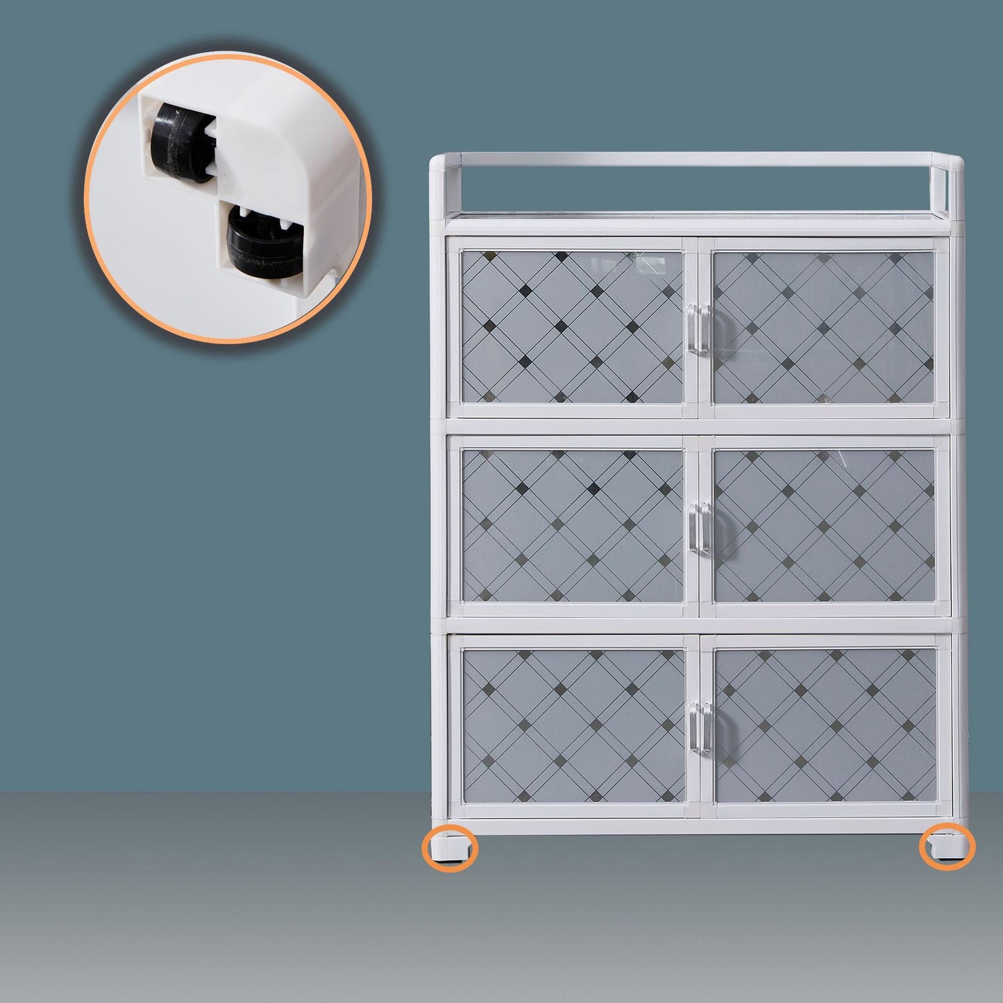 White Metal Contemporary Sideboard Cabinet Dining Room Sideboard Clearhalo 'buffet_sideboard' 'Buffets & Sideboards' 'furn' 'furn_buffet_sideboard' 'Furniture' 'furniture_buffet_sideboard' 'Kitchen & Dining Furniture' 4983322