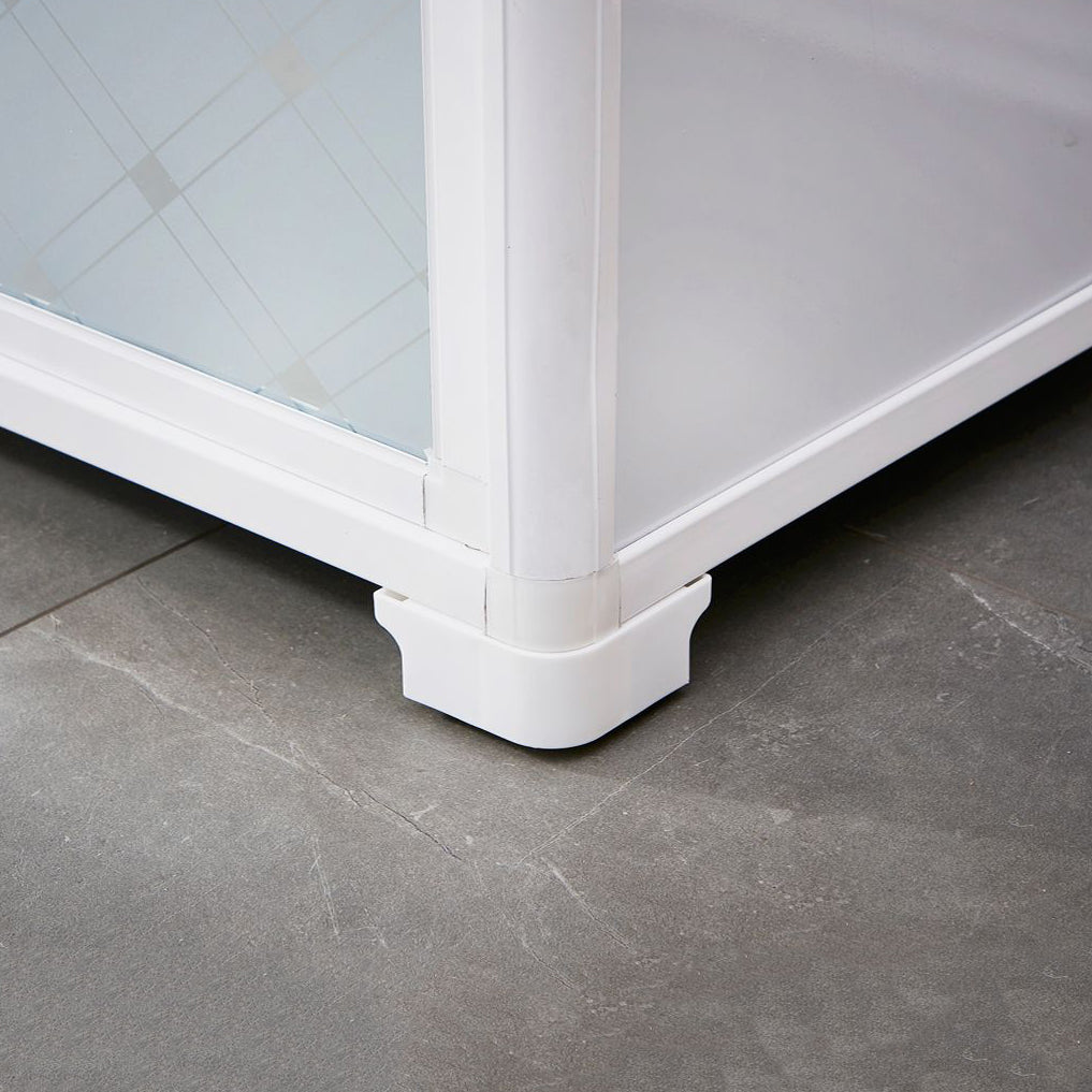 White Metal Contemporary Sideboard Cabinet Dining Room Sideboard Clearhalo 'buffet_sideboard' 'Buffets & Sideboards' 'furn' 'furn_buffet_sideboard' 'Furniture' 'furniture_buffet_sideboard' 'Kitchen & Dining Furniture' 4983324