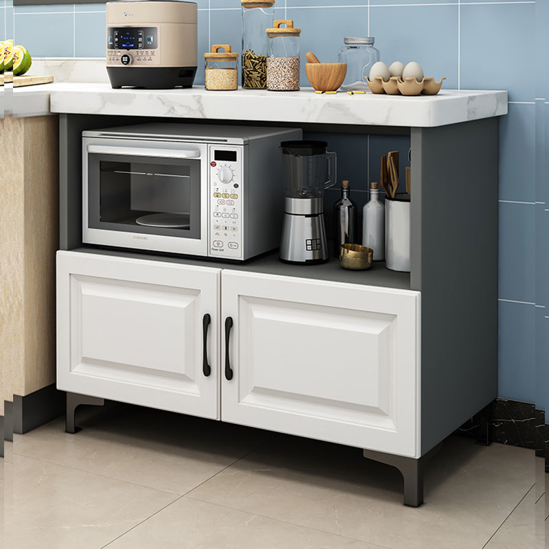 15.75"W x 32.68"H Sideboard Contemporary Style Dining Server with 2 Doors Grey Clearhalo 'buffet_sideboard' 'Buffets & Sideboards' 'furn' 'furn_buffet_sideboard' 'Furniture' 'furniture_buffet_sideboard' 'Kitchen & Dining Furniture' 4983341