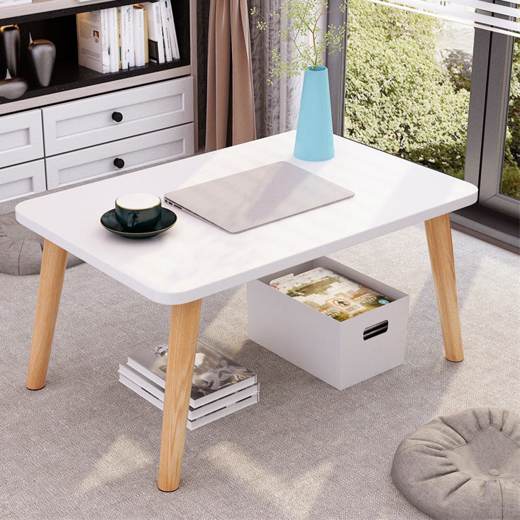 Rectangular Writing Desk with Artificial Wood Face and Wood Legs 24"L x 12"W x 12"H White Clearhalo 'furn' 'furn_office_desk' 'Furniture' 'furniture_office_desk' 'Office Desks' 'Office Furniture' 'office_desk' 4983423