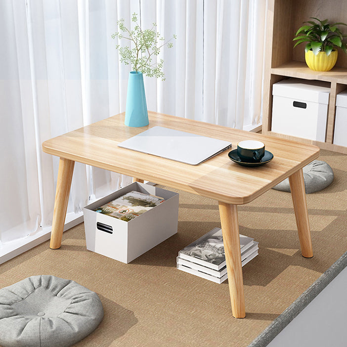 Rectangular Writing Desk with Artificial Wood Face and Wood Legs Walnut Clearhalo 'furn' 'furn_office_desk' 'Furniture' 'furniture_office_desk' 'Office Desks' 'Office Furniture' 'office_desk' 4983429