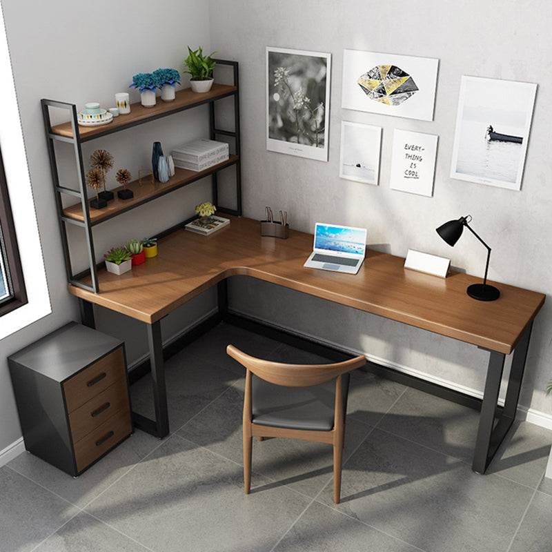 Modern L-Shape Home Bedroom Desk Office Solid Wood Writing Desk Clearhalo 'furn' 'furn_office_desk' 'Furniture' 'furniture_office_desk' 'Office Desks' 'Office Furniture' 'office_desk' 4983452