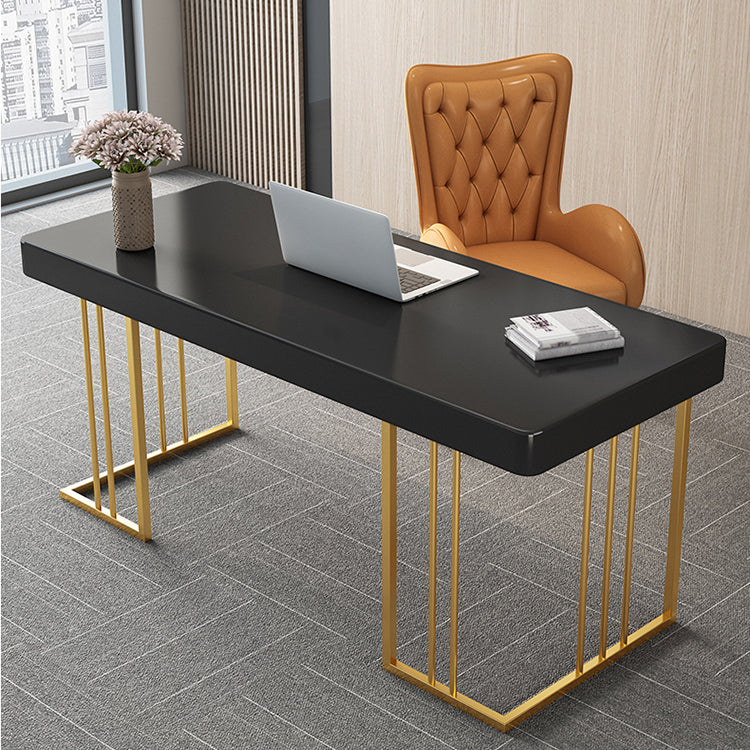 Glam Style Writing Desk Study Room and Office Desk with 1-drawer Clearhalo 'furn' 'furn_office_desk' 'Furniture' 'furniture_office_desk' 'Office Desks' 'Office Furniture' 'office_desk' 4983489