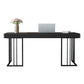 Glam Style Writing Desk Study Room and Office Desk with 1-drawer Black Black Clearhalo 'furn' 'furn_office_desk' 'Furniture' 'furniture_office_desk' 'Office Desks' 'Office Furniture' 'office_desk' 4983497