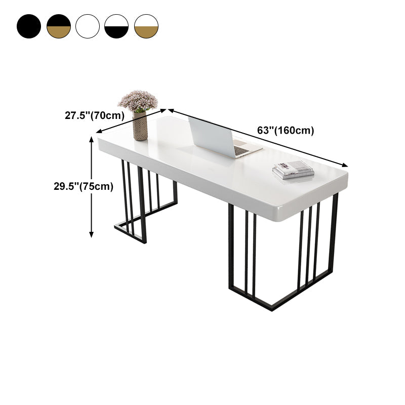 Glam Style Writing Desk Study Room and Office Desk with 1-drawer Clearhalo 'furn' 'furn_office_desk' 'Furniture' 'furniture_office_desk' 'Office Desks' 'Office Furniture' 'office_desk' 4983504