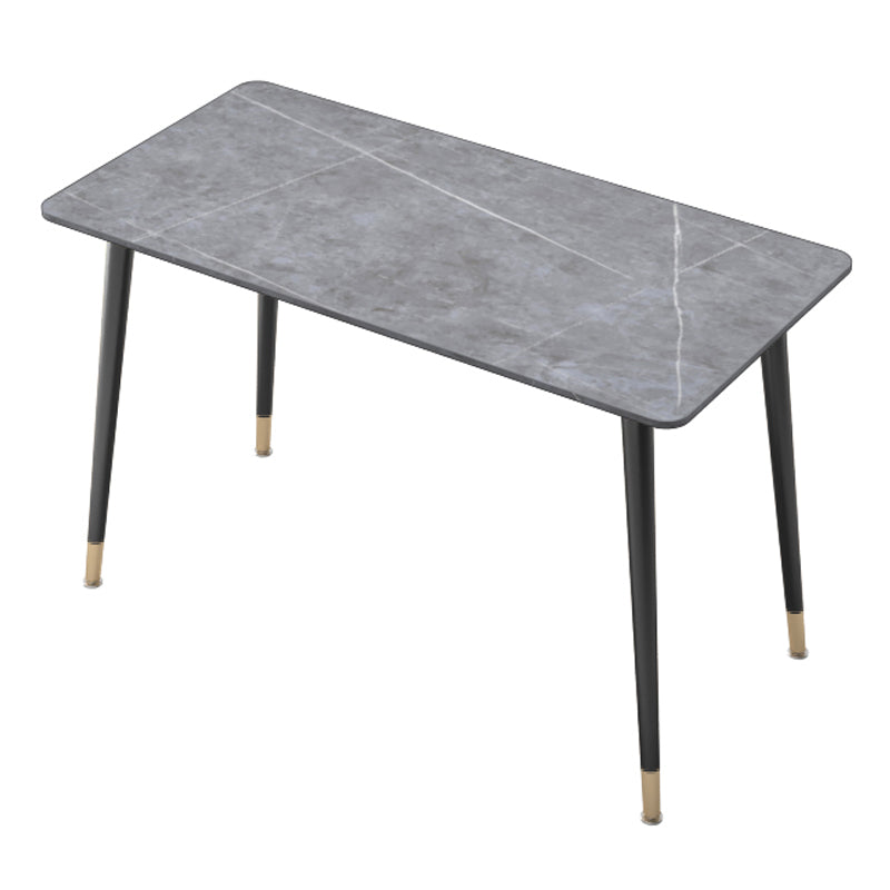 Glam Style Writing Desk Rectangular Home Parsons Base Office Desk Grey Clearhalo 'furn' 'furn_office_desk' 'Furniture' 'furniture_office_desk' 'Office Desks' 'Office Furniture' 'office_desk' 4983510