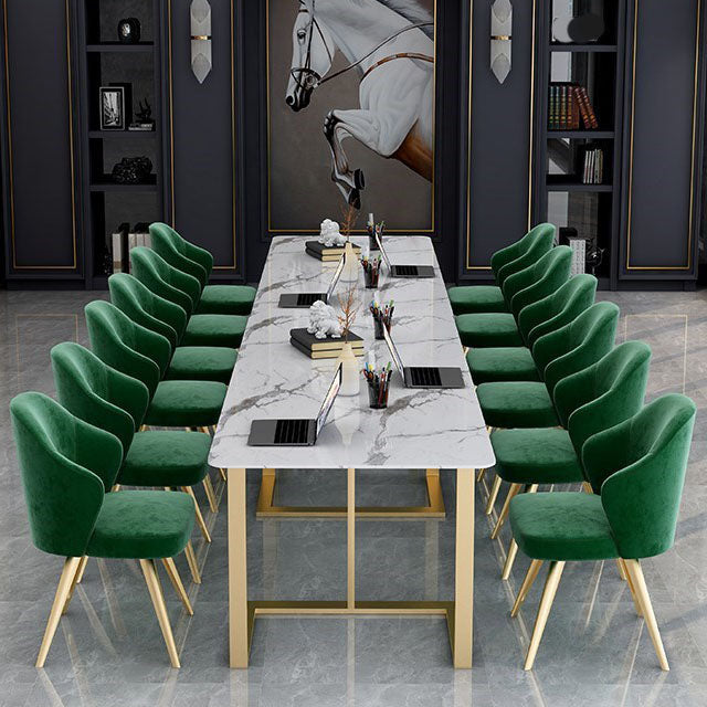 Sintered Stone Curved Meeting Table Home Office Luxury Writing Desk Clearhalo 'furn' 'furn_office_desk' 'Furniture' 'furniture_office_desk' 'Office Desks' 'Office Furniture' 'office_desk' 4983534