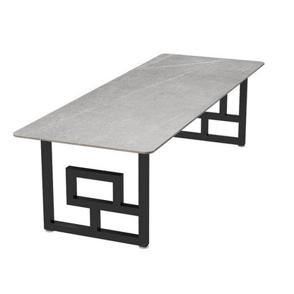 Modern Meeting Table Home Office Sintered Stone Curved Writing Desk Black Clearhalo 'furn' 'furn_office_desk' 'Furniture' 'furniture_office_desk' 'Office Desks' 'Office Furniture' 'office_desk' 4983562