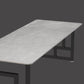 Modern Meeting Table Home Office Sintered Stone Curved Writing Desk Clearhalo 'furn' 'furn_office_desk' 'Furniture' 'furniture_office_desk' 'Office Desks' 'Office Furniture' 'office_desk' 4983566