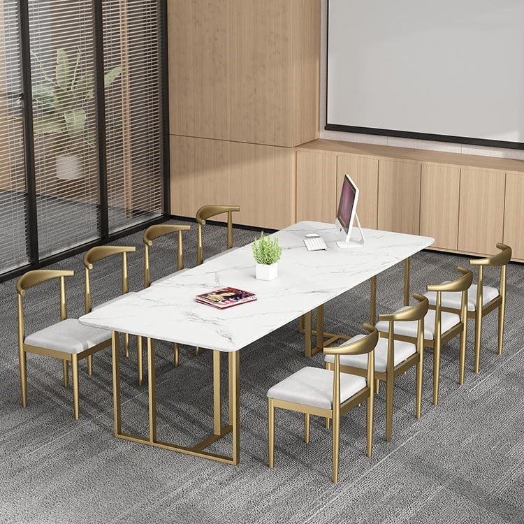 Sintered Stone Rectangular Meeting Table Home Office Luxury Writing Desk Clearhalo 'furn' 'furn_office_desk' 'Furniture' 'furniture_office_desk' 'Office Desks' 'Office Furniture' 'office_desk' 4983647