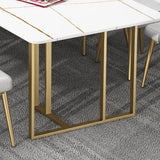 Sintered Stone Rectangular Meeting Table Home Office Luxury Writing Desk Clearhalo 'furn' 'furn_office_desk' 'Furniture' 'furniture_office_desk' 'Office Desks' 'Office Furniture' 'office_desk' 4983653