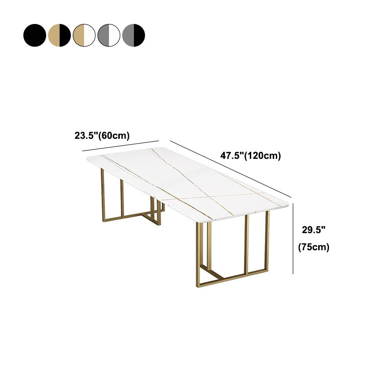 Sintered Stone Rectangular Meeting Table Home Office Luxury Writing Desk Clearhalo 'furn' 'furn_office_desk' 'Furniture' 'furniture_office_desk' 'Office Desks' 'Office Furniture' 'office_desk' 4983657