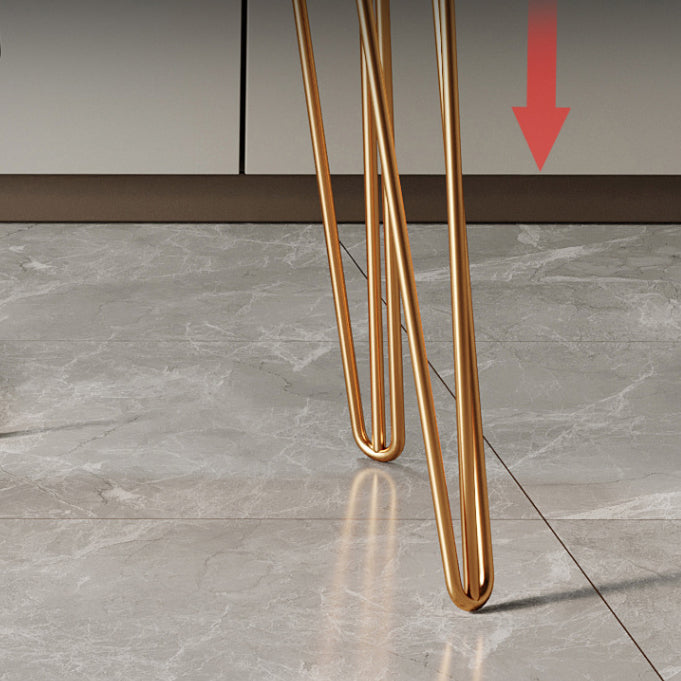 Glam 1-drawer Office Desk Sintered Stone Writing Desk for Home Clearhalo 'furn' 'furn_office_desk' 'Furniture' 'furniture_office_desk' 'Office Desks' 'Office Furniture' 'office_desk' 4983670