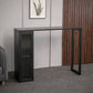 Modern Stone Pub Bar Table Indoor Event and Cocktail Table with Storage Clearhalo 'Bar Furniture' 'Bar Tables' 'bar_tables' 'furn' 'furn_bar_tables' 'Furniture' 'furniture_bar_tables' 'Kitchen & Dining Furniture' 4983692