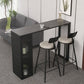Modern Stone Pub Bar Table Indoor Event and Cocktail Table with Storage Clearhalo 'Bar Furniture' 'Bar Tables' 'bar_tables' 'furn' 'furn_bar_tables' 'Furniture' 'furniture_bar_tables' 'Kitchen & Dining Furniture' 4983697