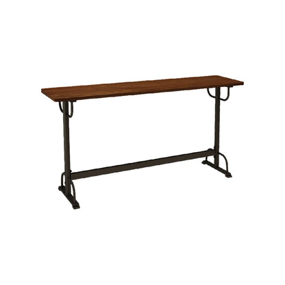 Pine Wood Bar Table Rectangle Industrial Bar Dining Table with Trestle Base in Black Without Chairs Clearhalo 'Bar Furniture' 'Bar Tables' 'bar_tables' 'furn' 'furn_bar_tables' 'Furniture' 'furniture_bar_tables' 'Kitchen & Dining Furniture' 4983702