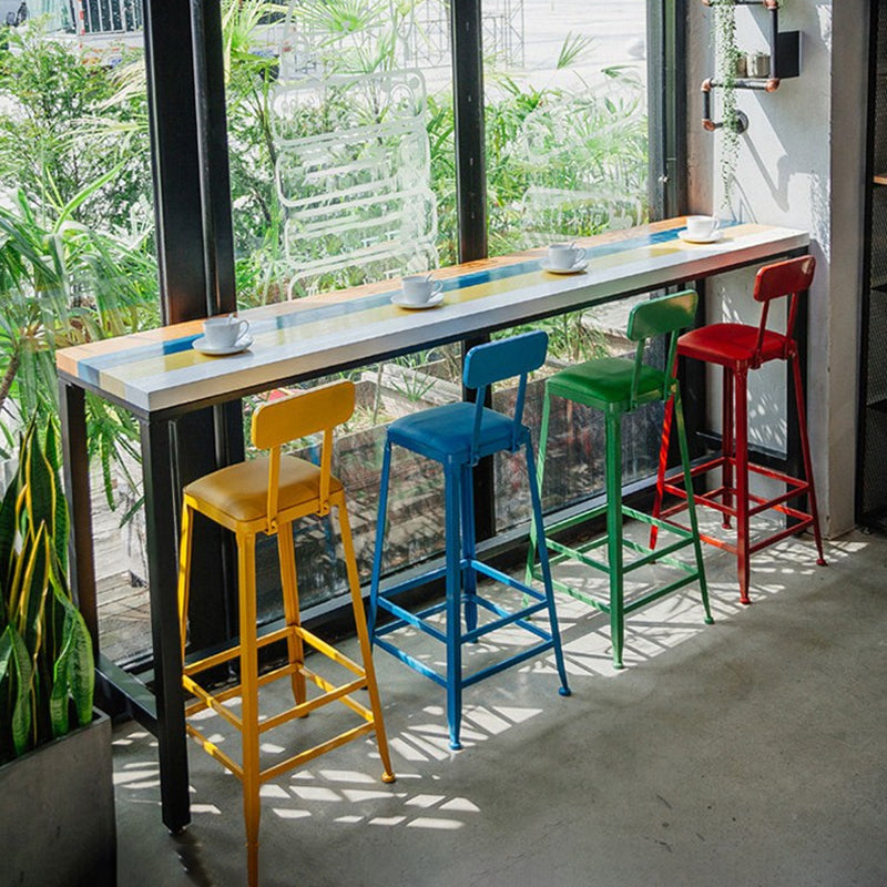 Rectangle Modern Bar Height Table Trestle Wood Counter Table for Coffee Shop Clearhalo 'Bar Furniture' 'Bar Tables' 'bar_tables' 'furn' 'furn_bar_tables' 'Furniture' 'furniture_bar_tables' 'Kitchen & Dining Furniture' 4983728