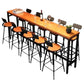 Industrial Bar Table Solid Wood Bar Dining Table with Trestle Base Clearhalo 'Bar Furniture' 'Bar Tables' 'bar_tables' 'furn' 'furn_bar_tables' 'Furniture' 'furniture_bar_tables' 'Kitchen & Dining Furniture' 4983766