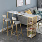 Glam Style Bar Table Artificial Marble Top Pub Table with Cabinet for Dining Room Clearhalo 'Bar Furniture' 'Bar Tables' 'bar_tables' 'Furniture' 'furniture_bar_tables' 'Kitchen & Dining Furniture' 4983779