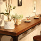 Natural Wood Top Bar Table Rectangle Industrial Footrest Indoor Bar Dining Table Clearhalo 'Bar Furniture' 'Bar Tables' 'bar_tables' 'furn' 'furn_bar_tables' 'Furniture' 'furniture_bar_tables' 'Kitchen & Dining Furniture' 4983804