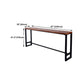 Natural Wood Top Bar Table Rectangle Industrial Footrest Indoor Bar Dining Table Clearhalo 'Bar Furniture' 'Bar Tables' 'bar_tables' 'furn' 'furn_bar_tables' 'Furniture' 'furniture_bar_tables' 'Kitchen & Dining Furniture' 4983813