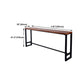 Natural Wood Top Bar Table Rectangle Industrial Footrest Indoor Bar Dining Table Clearhalo 'Bar Furniture' 'Bar Tables' 'bar_tables' 'furn' 'furn_bar_tables' 'Furniture' 'furniture_bar_tables' 'Kitchen & Dining Furniture' 4983817