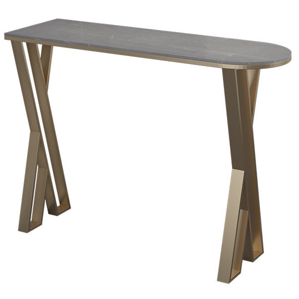 Traditional Luxury Bar Table Stone Top Bar Dining Table with Sled Base Grey Without Chairs Clearhalo 'Bar Furniture' 'Bar Tables' 'bar_tables' 'furn' 'furn_bar_tables' 'Furniture' 'furniture_bar_tables' 'Kitchen & Dining Furniture' 4983825