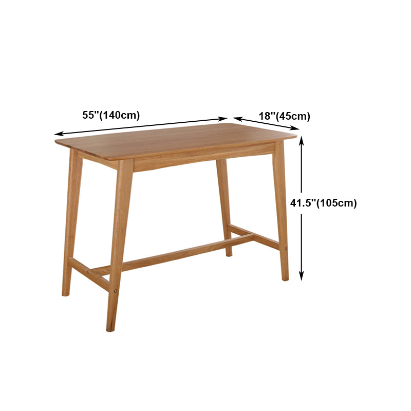 Modern Natural Counter Table Solid Wood Fixed Table Indoor Patio Bar Table Clearhalo 'Bar Furniture' 'Bar Tables' 'bar_tables' 'furn' 'furn_bar_tables' 'Furniture' 'furniture_bar_tables' 'Kitchen & Dining Furniture' 4983861