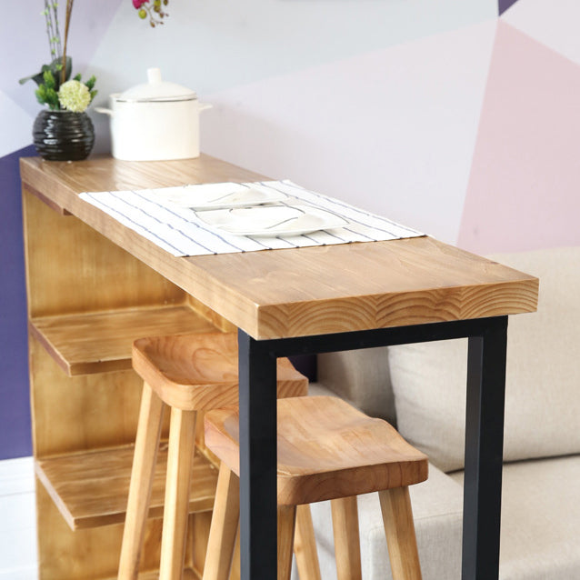 Rectangle Wood Top Counter Table 42-inch Height Industrial Bar Table Clearhalo 'Bar Furniture' 'Bar Tables' 'bar_tables' 'furn' 'furn_bar_tables' 'Furniture' 'furniture_bar_tables' 'Kitchen & Dining Furniture' 4983871