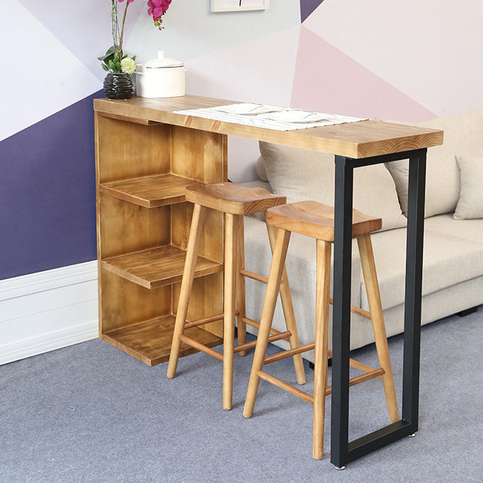 Rectangle Wood Top Counter Table 42-inch Height Industrial Bar Table Clearhalo 'Bar Furniture' 'Bar Tables' 'bar_tables' 'furn' 'furn_bar_tables' 'Furniture' 'furniture_bar_tables' 'Kitchen & Dining Furniture' 4983872