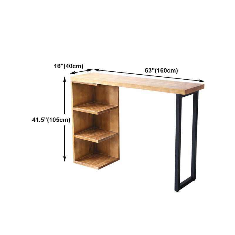 Rectangle Wood Top Counter Table 42-inch Height Industrial Bar Table Clearhalo 'Bar Furniture' 'Bar Tables' 'bar_tables' 'furn' 'furn_bar_tables' 'Furniture' 'furniture_bar_tables' 'Kitchen & Dining Furniture' 4983877