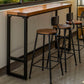 Living Room Modern Patio Bar Table Wood Rectangle Trestle Bistro Bar Desk 63"L x 15.7"W x 41.3"H Without Chairs Clearhalo 'Bar Furniture' 'Bar Tables' 'bar_tables' 'furn' 'furn_bar_tables' 'Furniture' 'furniture_bar_tables' 'Kitchen & Dining Furniture' 4983880