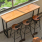 Living Room Modern Patio Bar Table Wood Rectangle Trestle Bistro Bar Desk 55.1"L x 15.7"W x 41.3"H Without Chairs Clearhalo 'Bar Furniture' 'Bar Tables' 'bar_tables' 'furn' 'furn_bar_tables' 'Furniture' 'furniture_bar_tables' 'Kitchen & Dining Furniture' 4983882