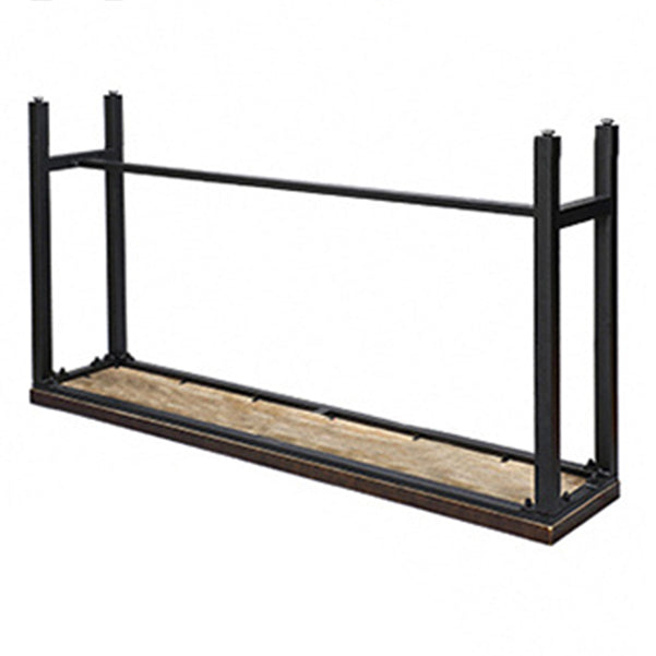 Indoor Brown Wood Bistro Table Modern Rectangle Footrest Cocktail Bar Table Clearhalo 'Bar Furniture' 'Bar Tables' 'bar_tables' 'furn' 'furn_bar_tables' 'Furniture' 'furniture_bar_tables' 'Kitchen & Dining Furniture' 4983928