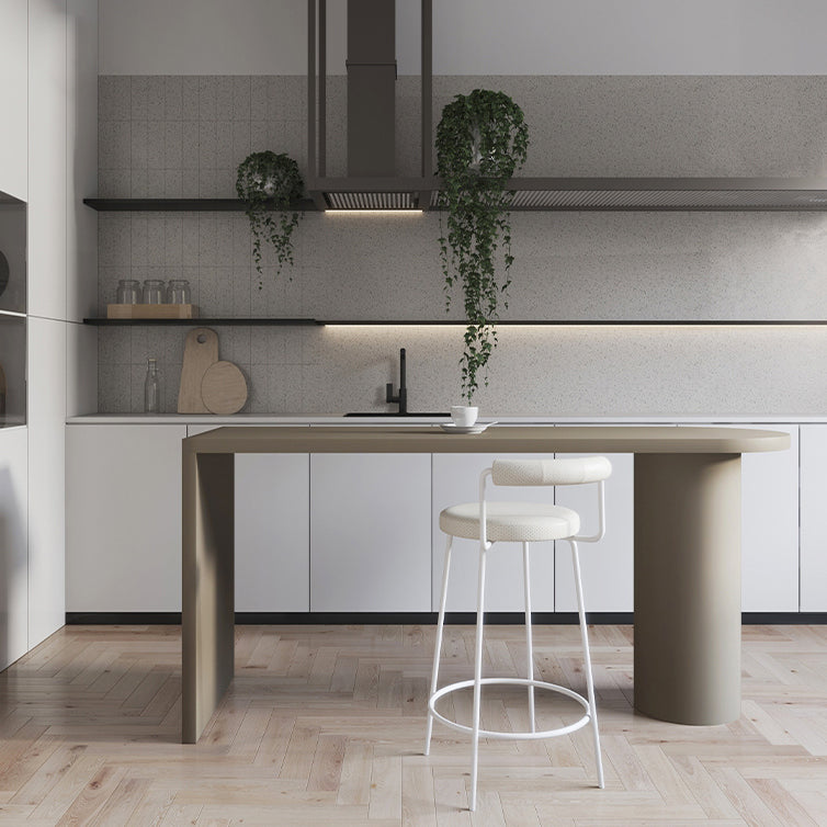 Dining Room Ash Wood Counter Table 40-inch Height Modern Bar Table 70.9"L x 23.6"W x 39.4"H Grey Without Chairs Clearhalo 'Bar Furniture' 'Bar Tables' 'bar_tables' 'furn' 'furn_bar_tables' 'Furniture' 'furniture_bar_tables' 'Kitchen & Dining Furniture' 4983939