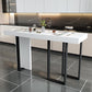 Rectangle Bar Table Contemporary Bar Dining Table with 4 Gold Legs Clearhalo 'Bar Furniture' 'Bar Tables' 'bar_tables' 'furn' 'furn_bar_tables' 'Furniture' 'furniture_bar_tables' 'Kitchen & Dining Furniture' 4983980