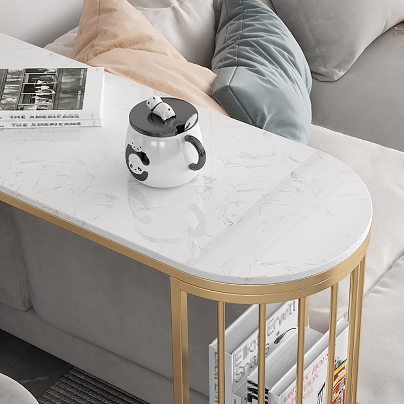 Nordic Bar Table 42-inch Height Artificial Marble Top and Iron Pedestal Pub Table Clearhalo 'Bar Furniture' 'Bar Tables' 'bar_tables' 'furn' 'furn_bar_tables' 'Furniture' 'furniture_bar_tables' 'Kitchen & Dining Furniture' 4984004