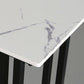 Stone Top Counter Table Metal Base 42-inch Height Nordic Bar Table Clearhalo 'Bar Furniture' 'Bar Tables' 'bar_tables' 'furn' 'furn_bar_tables' 'Furniture' 'furniture_bar_tables' 'Kitchen & Dining Furniture' 4984027