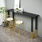 Stone Top Counter Table Metal Base 42-inch Height Nordic Bar Table Clearhalo 'Bar Furniture' 'Bar Tables' 'bar_tables' 'furn' 'furn_bar_tables' 'Furniture' 'furniture_bar_tables' 'Kitchen & Dining Furniture' 4984031