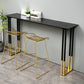 Stone Top Counter Table Metal Base 42-inch Height Nordic Bar Table Clearhalo 'Bar Furniture' 'Bar Tables' 'bar_tables' 'furn' 'furn_bar_tables' 'Furniture' 'furniture_bar_tables' 'Kitchen & Dining Furniture' 4984032