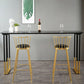 Stone Top Counter Table Metal Base 42-inch Height Nordic Bar Table Clearhalo 'Bar Furniture' 'Bar Tables' 'bar_tables' 'furn' 'furn_bar_tables' 'Furniture' 'furniture_bar_tables' 'Kitchen & Dining Furniture' 4984033