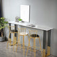 Stone Top Counter Table Metal Base 42-inch Height Nordic Bar Table Clearhalo 'Bar Furniture' 'Bar Tables' 'bar_tables' 'furn' 'furn_bar_tables' 'Furniture' 'furniture_bar_tables' 'Kitchen & Dining Furniture' 4984034