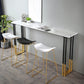 Stone Top Counter Table Metal Base 42-inch Height Nordic Bar Table Clearhalo 'Bar Furniture' 'Bar Tables' 'bar_tables' 'furn' 'furn_bar_tables' 'Furniture' 'furniture_bar_tables' 'Kitchen & Dining Furniture' 4984036