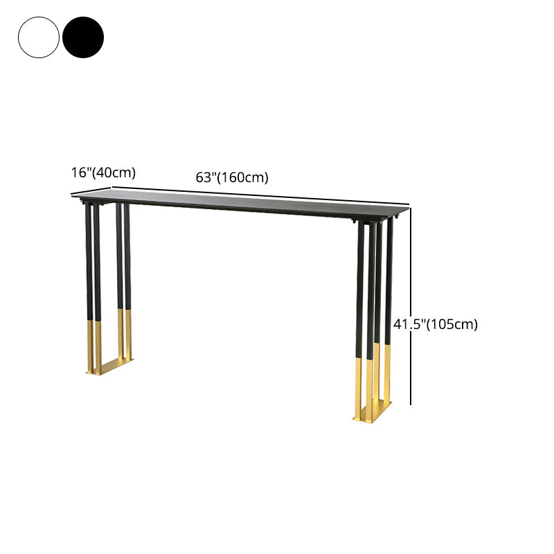 Stone Top Counter Table Metal Base 42-inch Height Nordic Bar Table Clearhalo 'Bar Furniture' 'Bar Tables' 'bar_tables' 'furn' 'furn_bar_tables' 'Furniture' 'furniture_bar_tables' 'Kitchen & Dining Furniture' 4984039