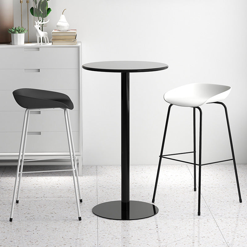 Contemporary Style Bar-stool Plastic Counter Bar Stool with Metal Legs for Kitchen Clearhalo 'Bar Furniture' 'Bar Stools' 'bar_stools' 'furn' 'furn_bar_stools' 'Furniture' 'furniture_bar_stools' 'Kitchen & Dining Furniture' 4984131